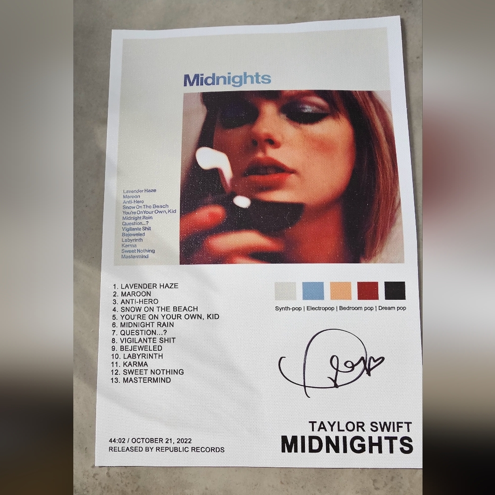 Taylor Swift Album Cover Canvas Pri T - Picture 1 of 3